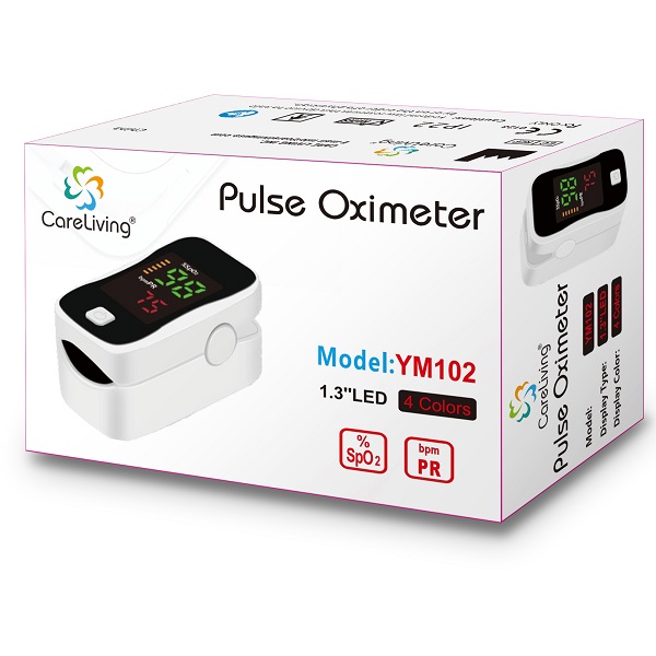 Pulse Oximeter Fingertip for Adults with Heart Pulse Rate, Portable Finger Pulse Oximeter, Digital Oxygen Meter Finger, Oximetro, Batteries Included 