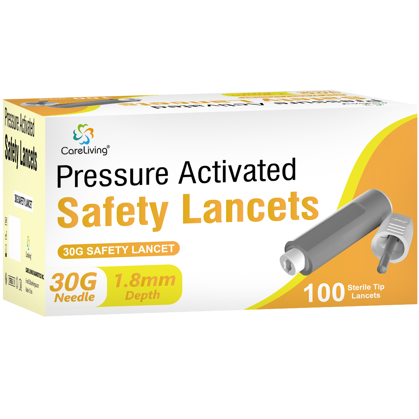 Safety Lancets, 30 G, 100 count