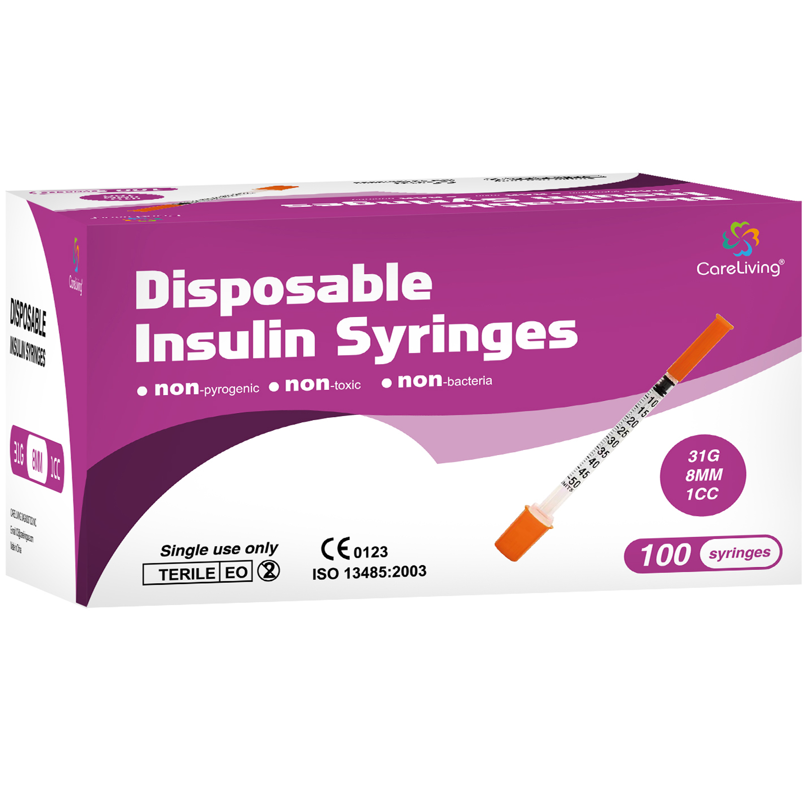 Insulin Syringes 31 G 1 ml/cc 5/16